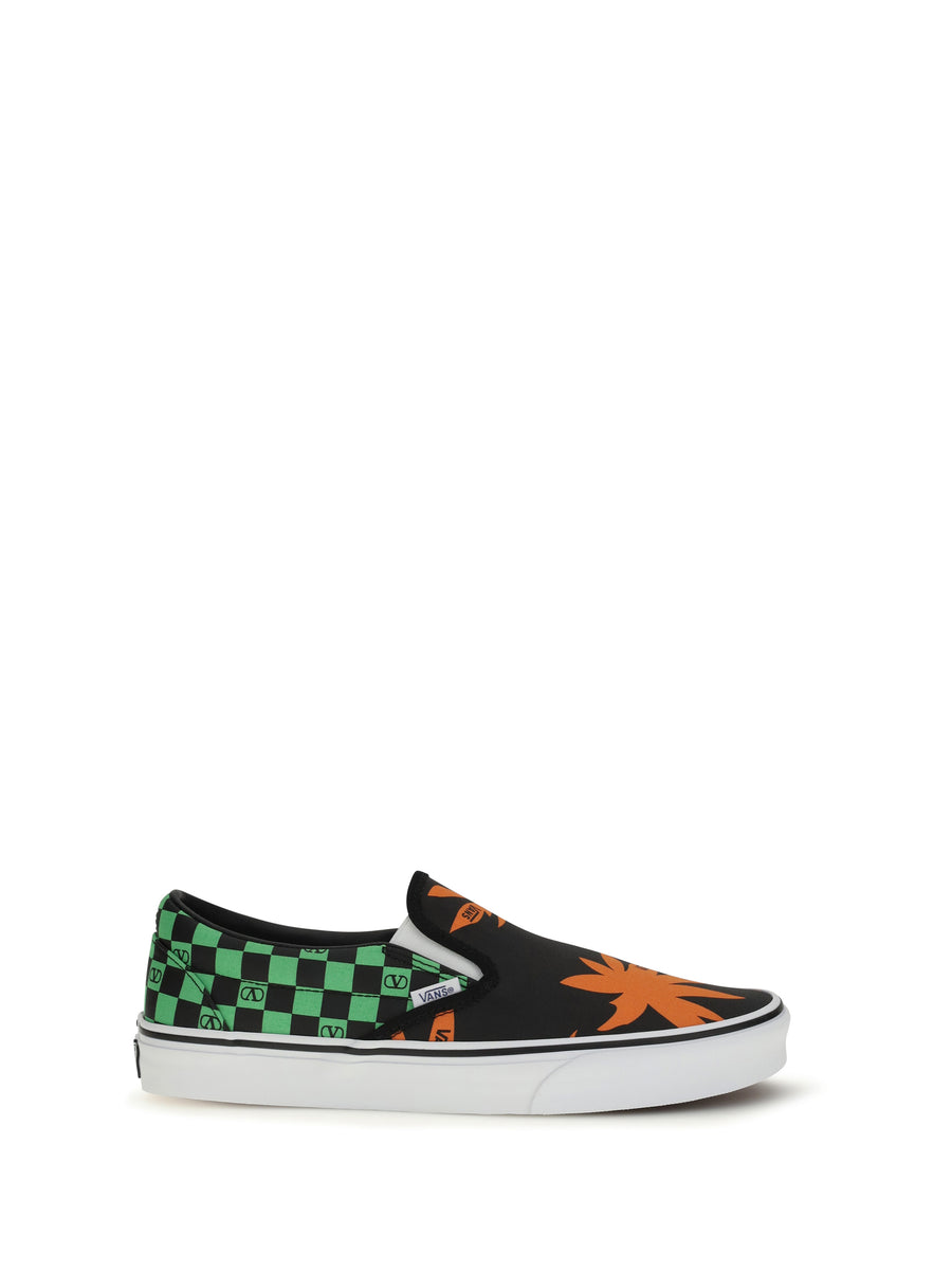 Slip-On Sneakers Orchid Black-Red-Green Black/red/green Upper: Cotton Trainers