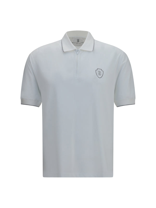 Brunello Cucinelli 51% Polyamide polo in white