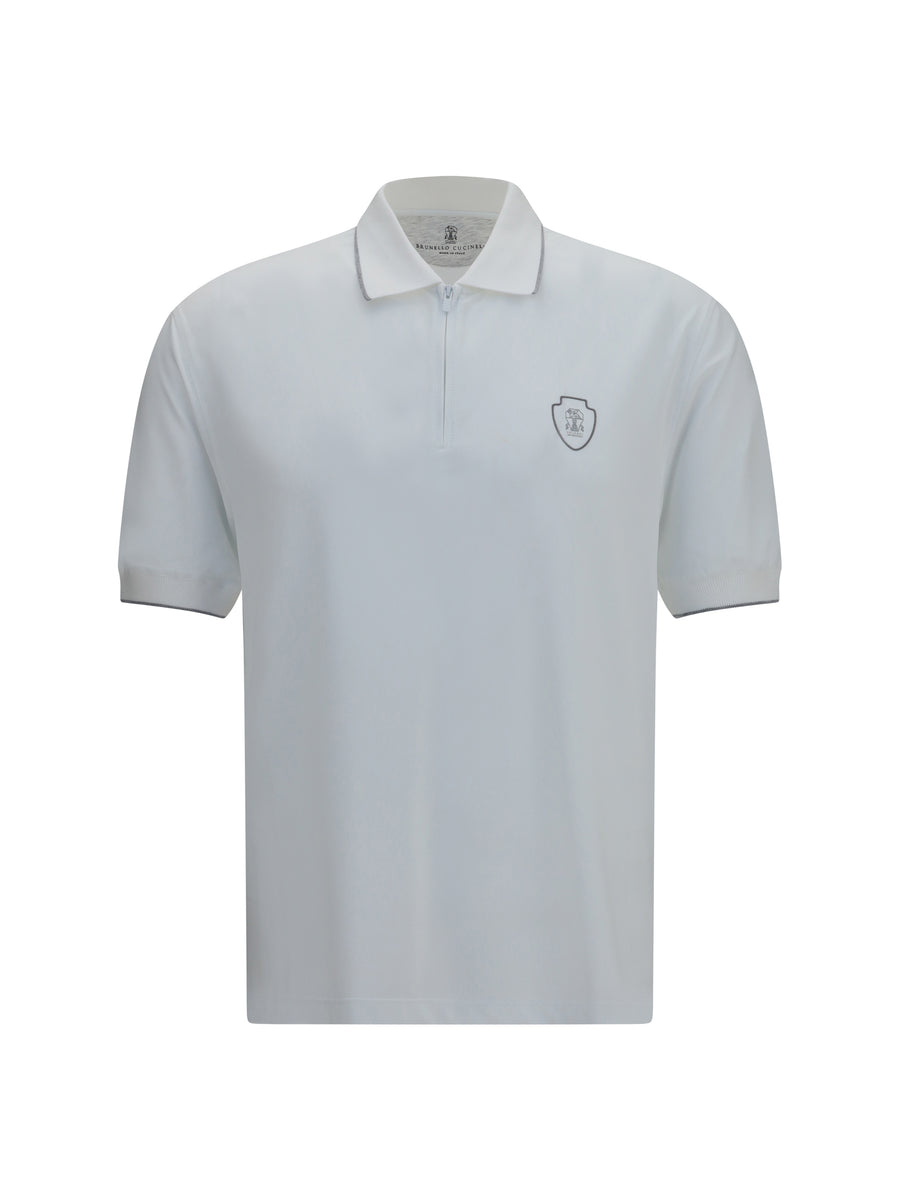 Brunello Cucinelli 51% Polyamide polo in white