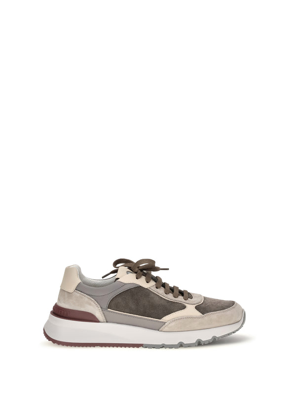 Brunello Cucinelli Upper: 100% calf leather; Sole: 100% rubber sneaker in beige