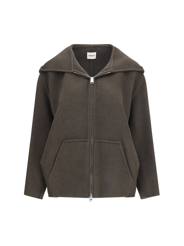 Khaite 100% Merino Wool Ovis Aries jacket in gray
