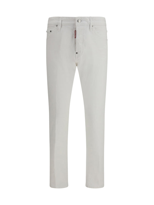 Dsquared2 98% cotton jeans in white