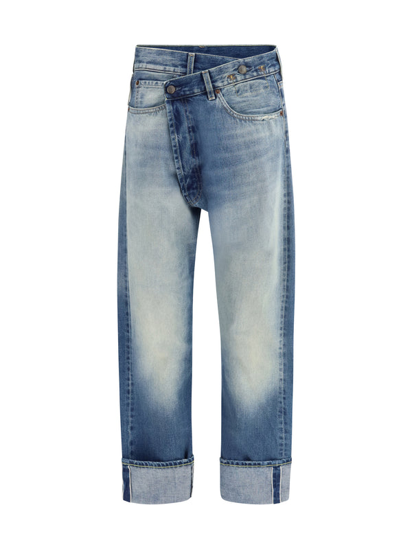 R13 100% cotton jeans in blue