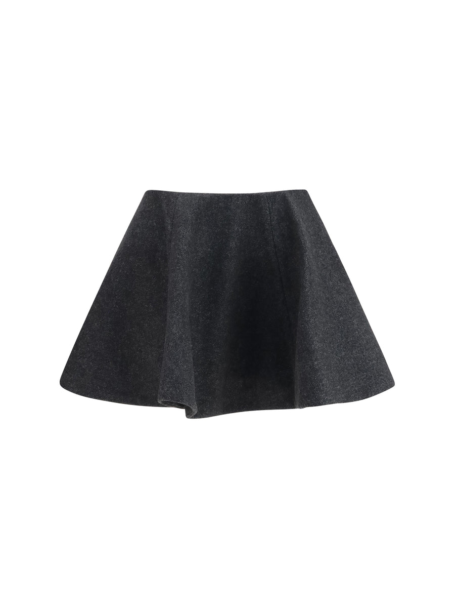 Wool Peacoat Skirt Phantom