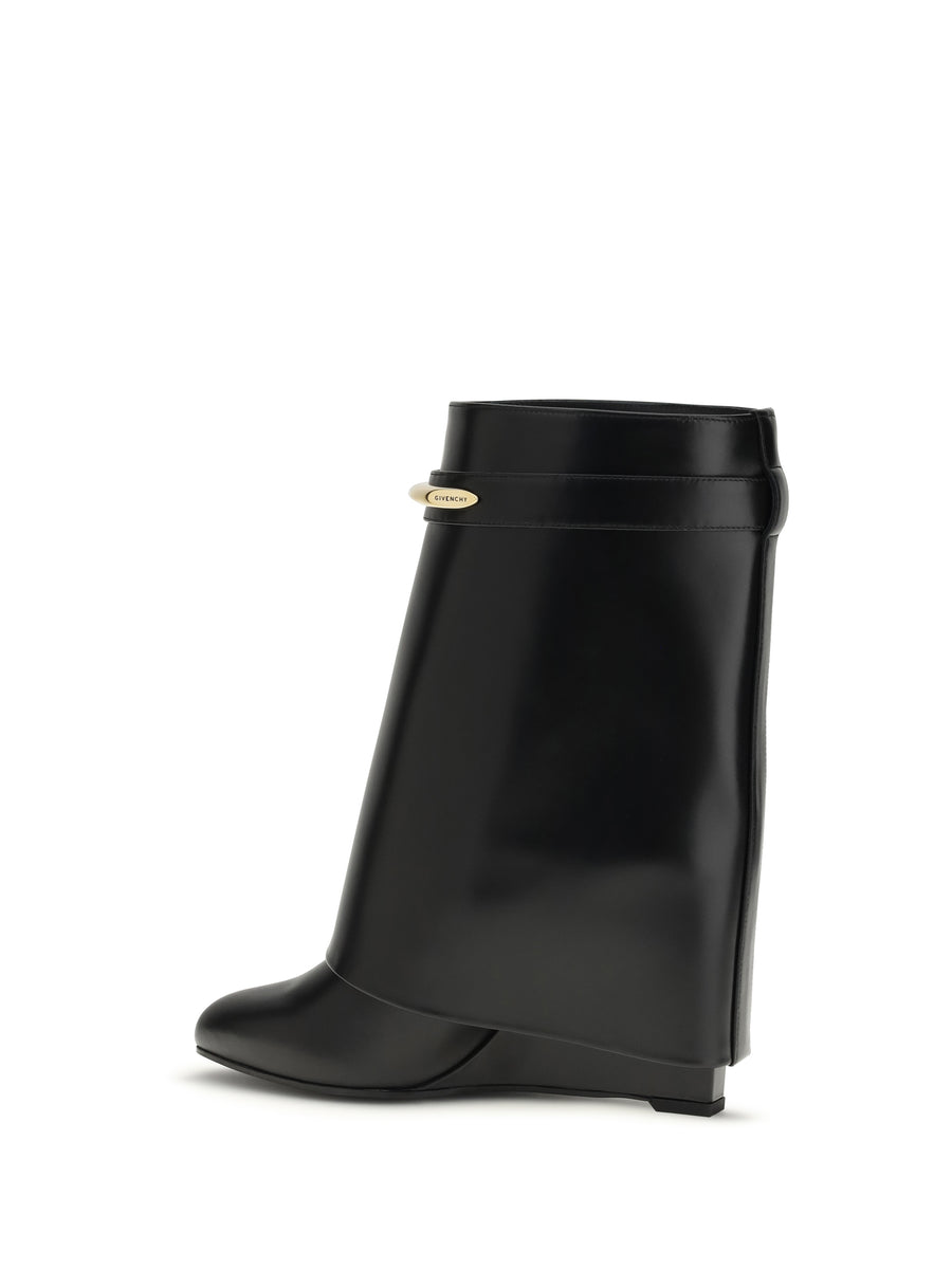 Ankle Boots Shark Leather Black Calf