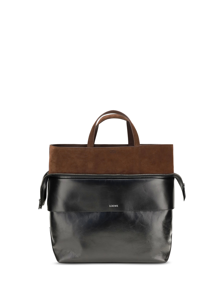 Tote Large Switch Black-Espresso Black/espresso Calf Leather (bos Taurus) Shoulder Bags
