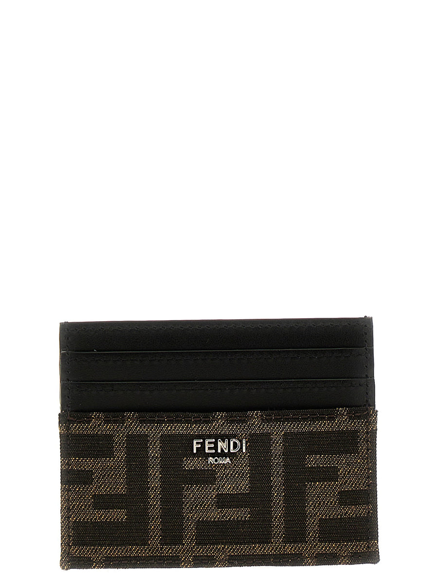 Fendi FF Jacquard Card Case — Black