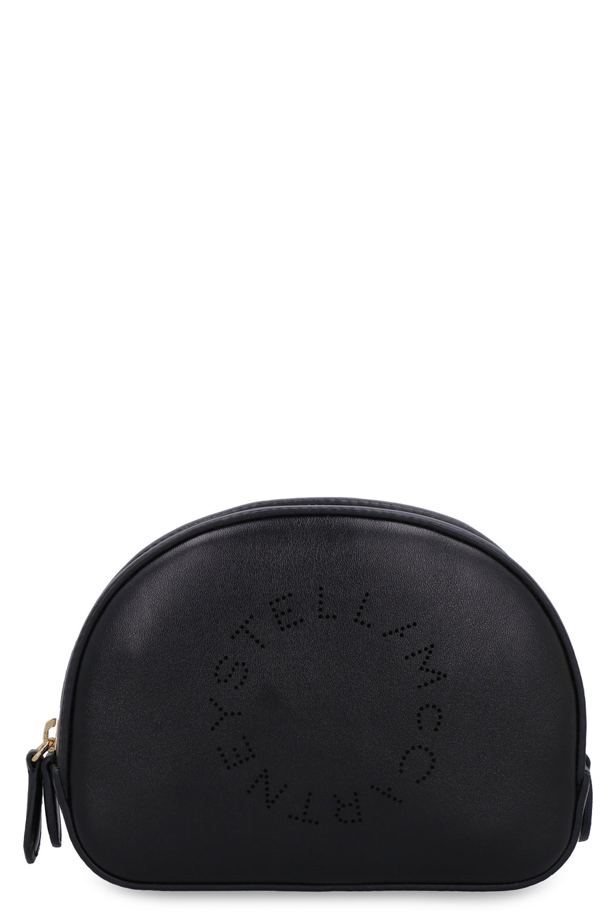 Logo Wash Bag Black Polyurethane Make Up