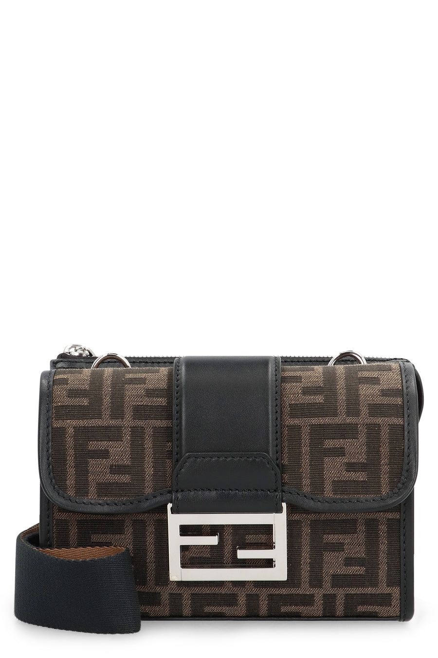 Baguette Double Shoulder Bag Tobacco Polyurethane Messenger