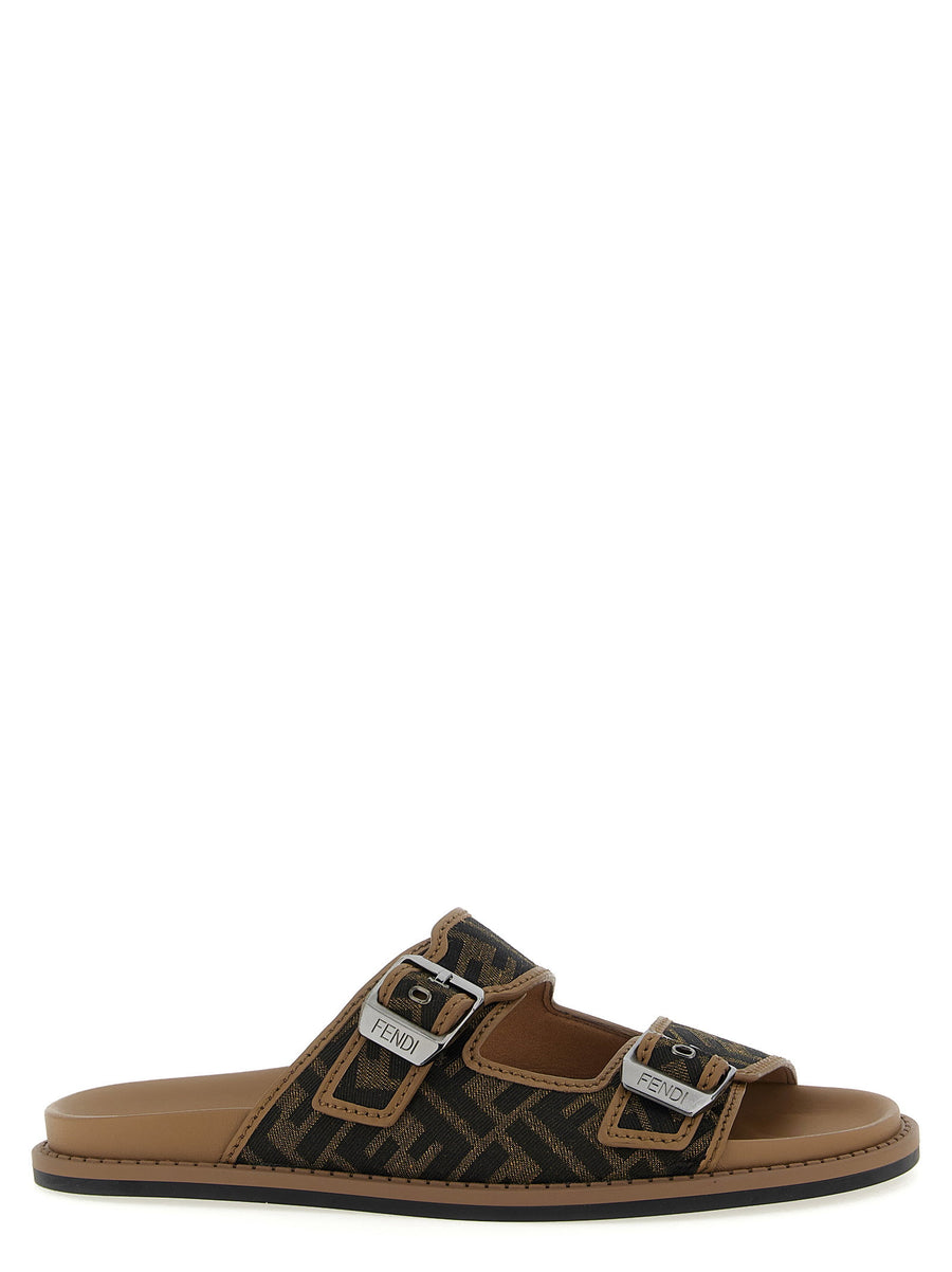 Fendi Feel Slide Sandal — Brown
