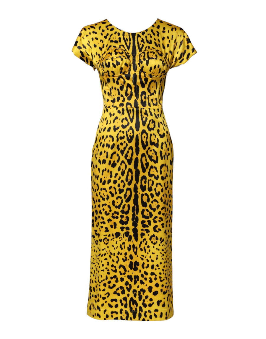 Dolce & Gabbana 95% Polyester dress in yellow