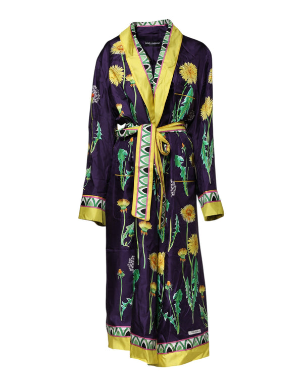 Dolce & Gabbana 100% Silk robe in navy
