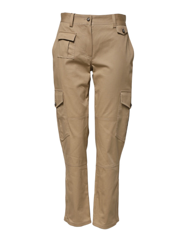 Dolce & Gabbana 97% Cotton 3% Elastane cargo pants in beige