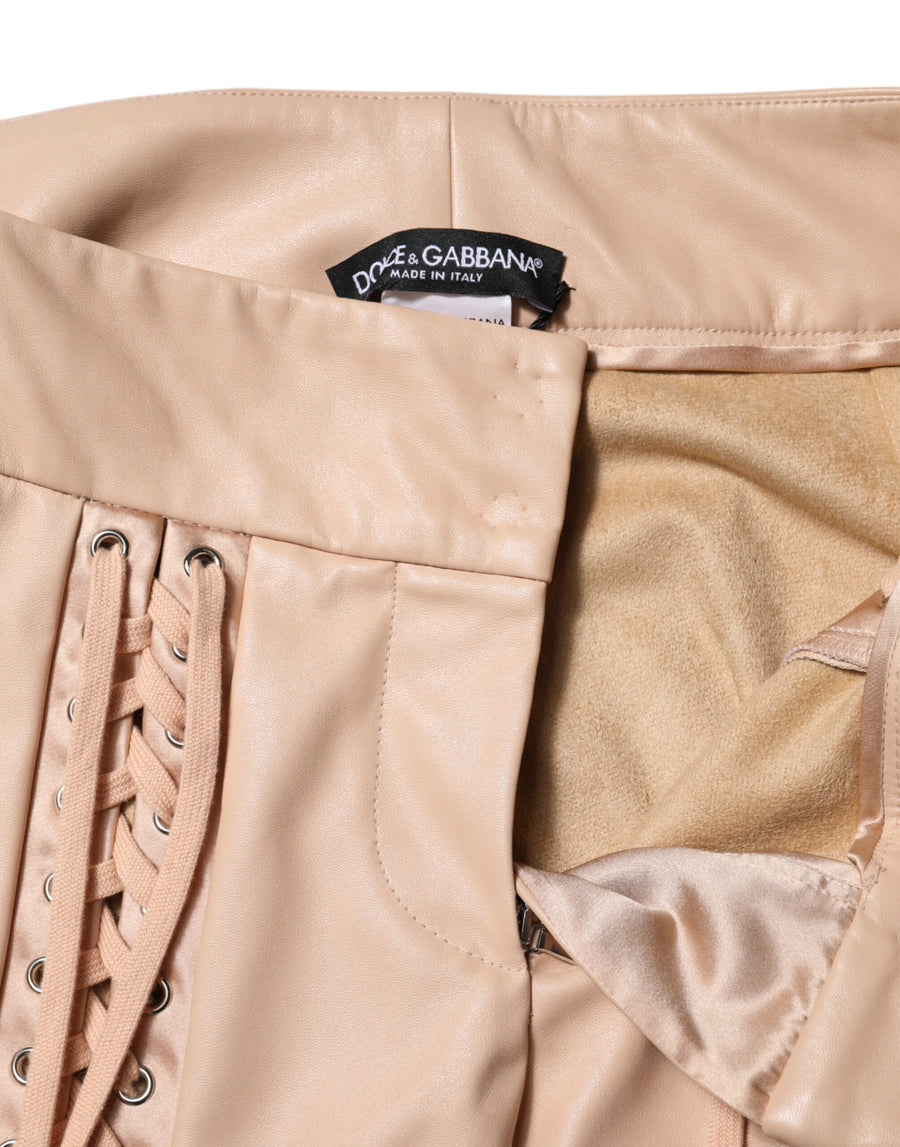 Dolce & Gabbana 53% Polyurethane trousers in beige