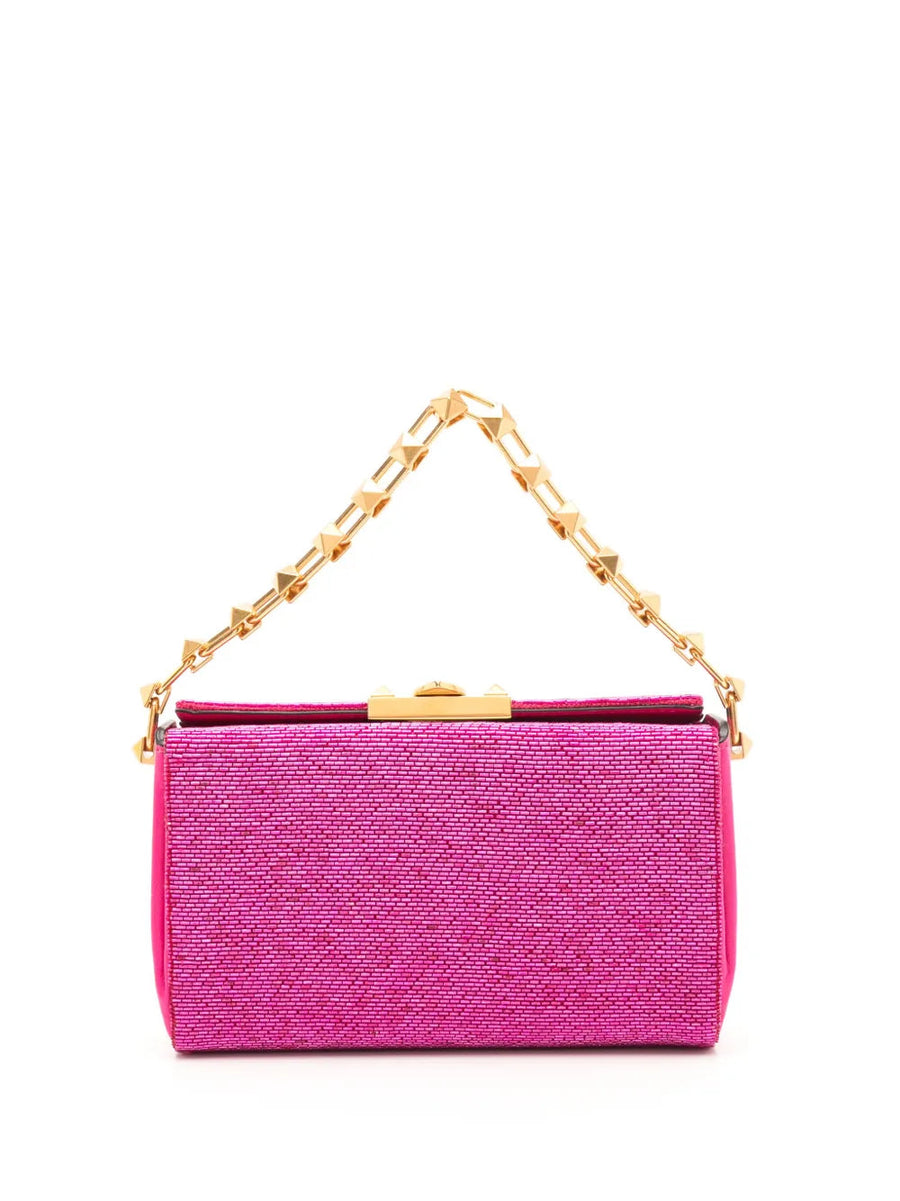 Valentino Garavani Carry Secrets Beaded Clutch Pink Accessory