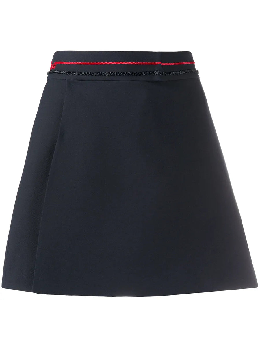 Valentino Virgin wool-silk blend skorts in navy
