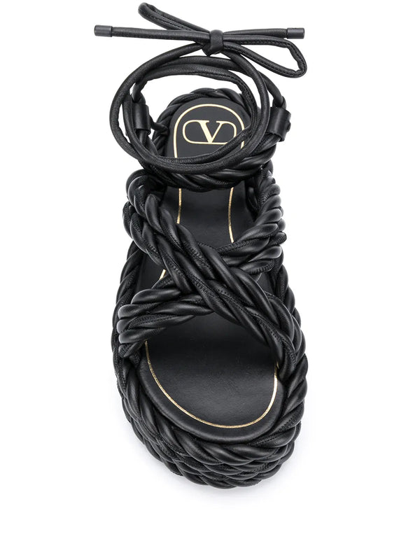 Valentino Leather sandal in black