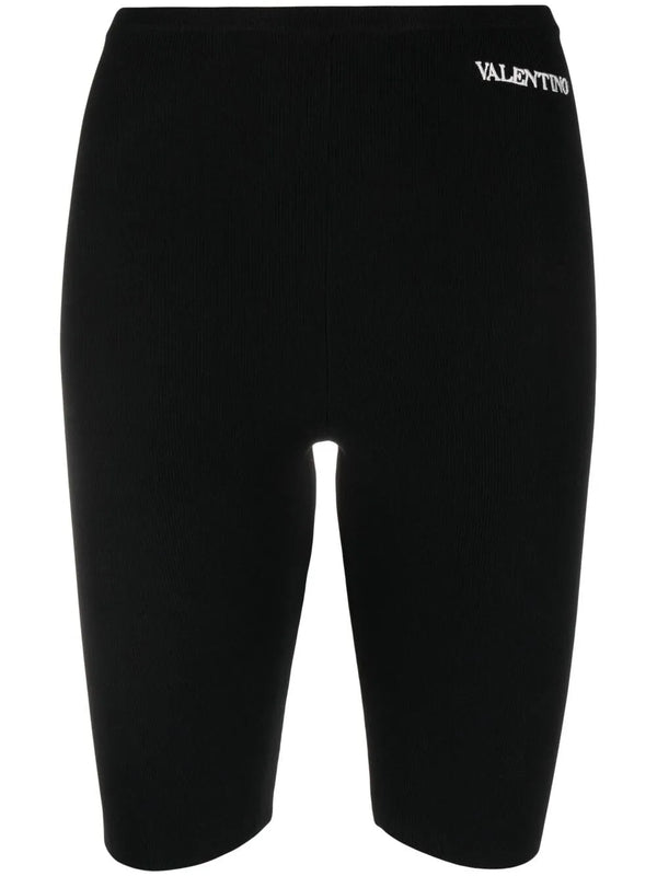 Valentino stretch-design biker shorts in black