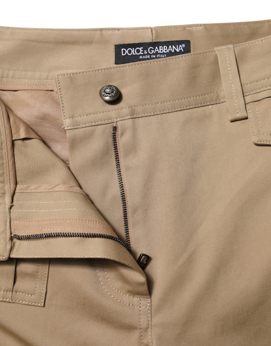 Dolce & Gabbana 97% Cotton 3% Elastane cargo pants in beige