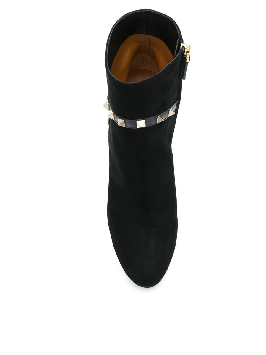Valentino Suede ankle boot in black