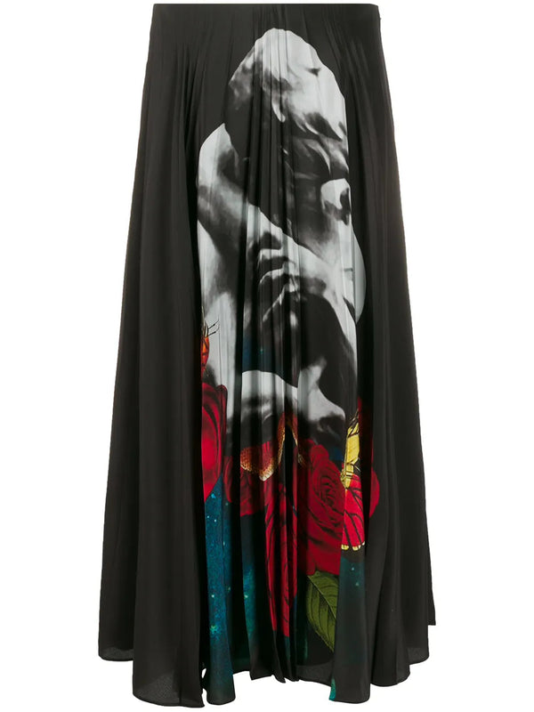 Valentino Pure silk skirt in black