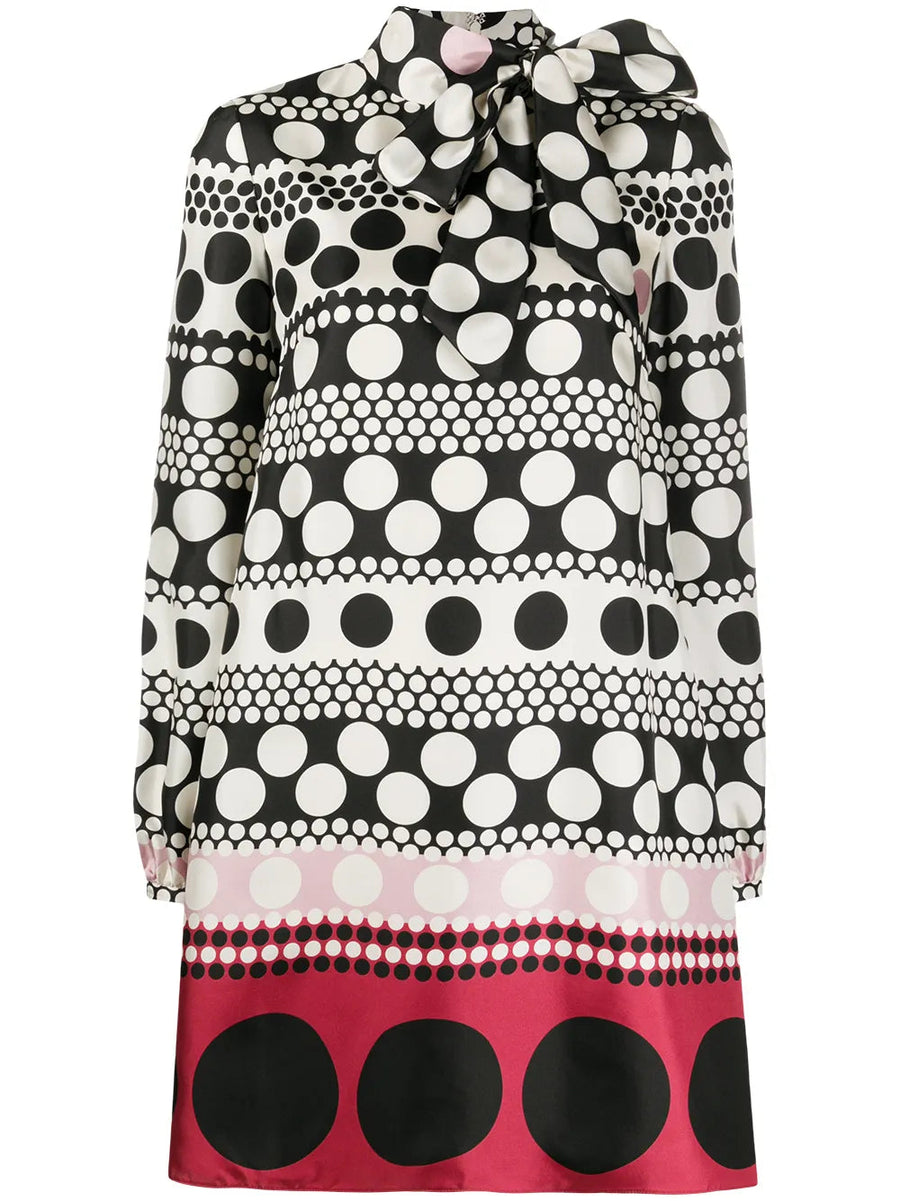 Valentino Silk-blend dress in black