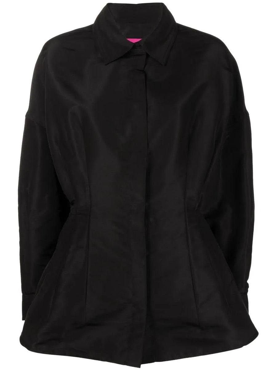 Valentino Faille shirt jacket in black