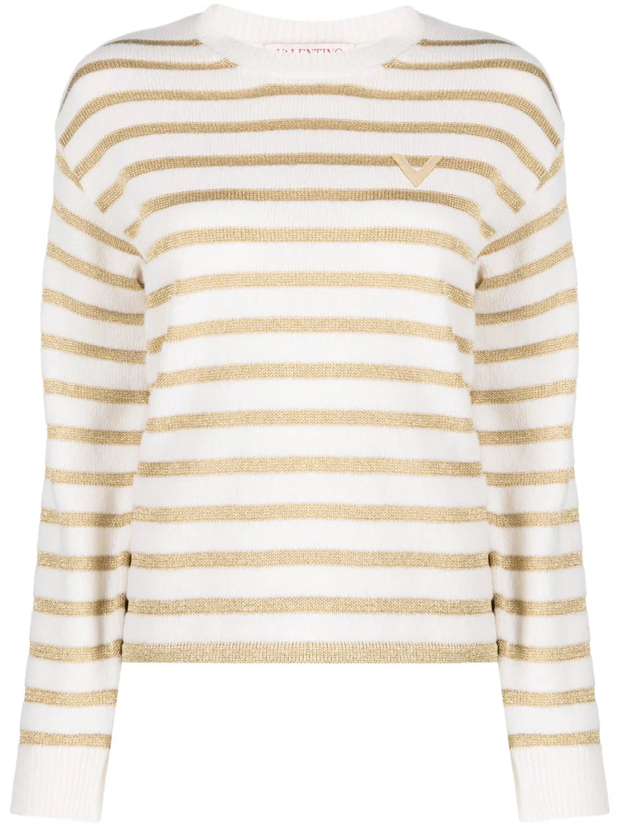 Valentino Virgin wool sweater in white