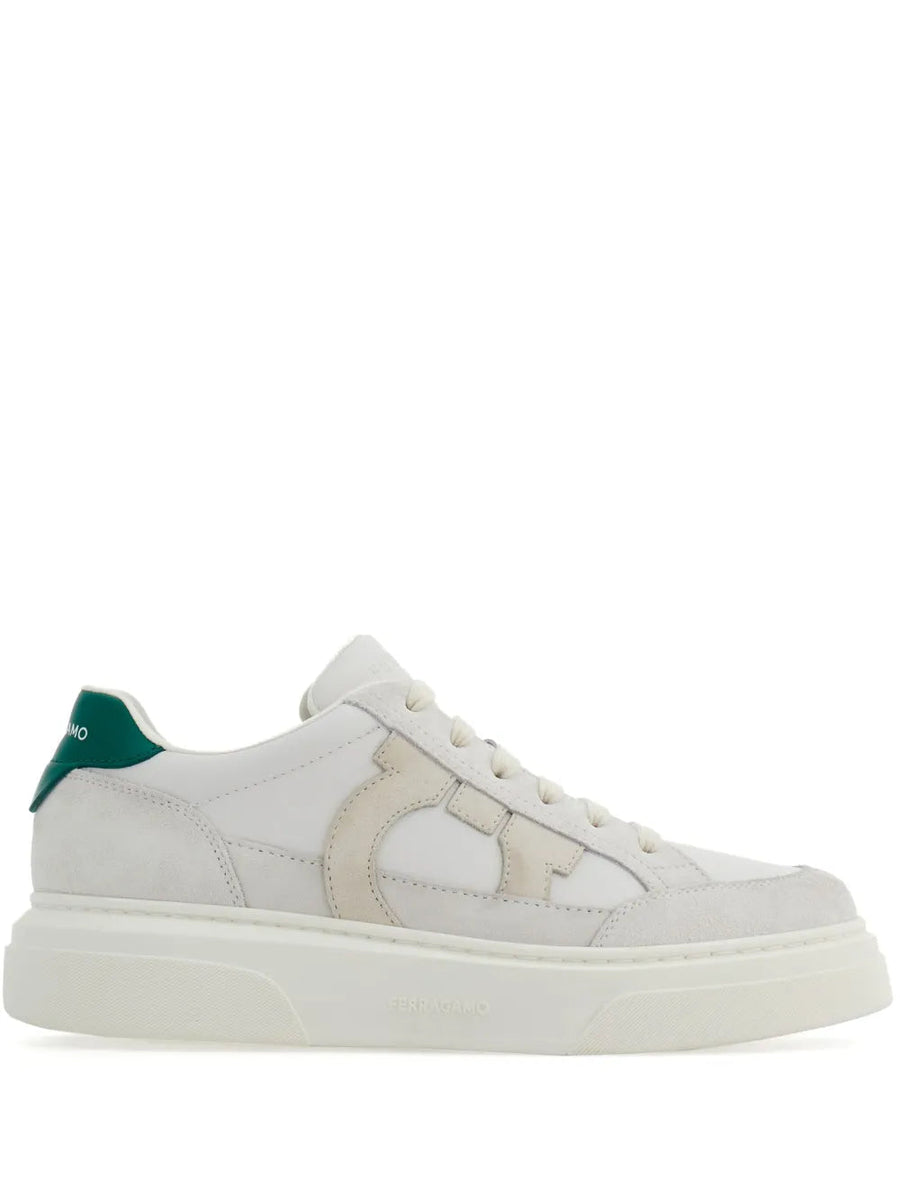 Ferragamo Calfskin sneaker in white