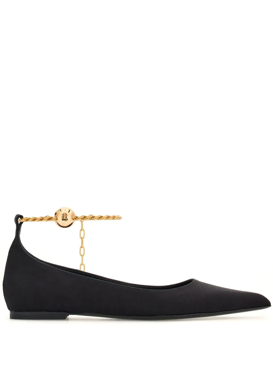 Ferragamo Goatskin ballet flat in black