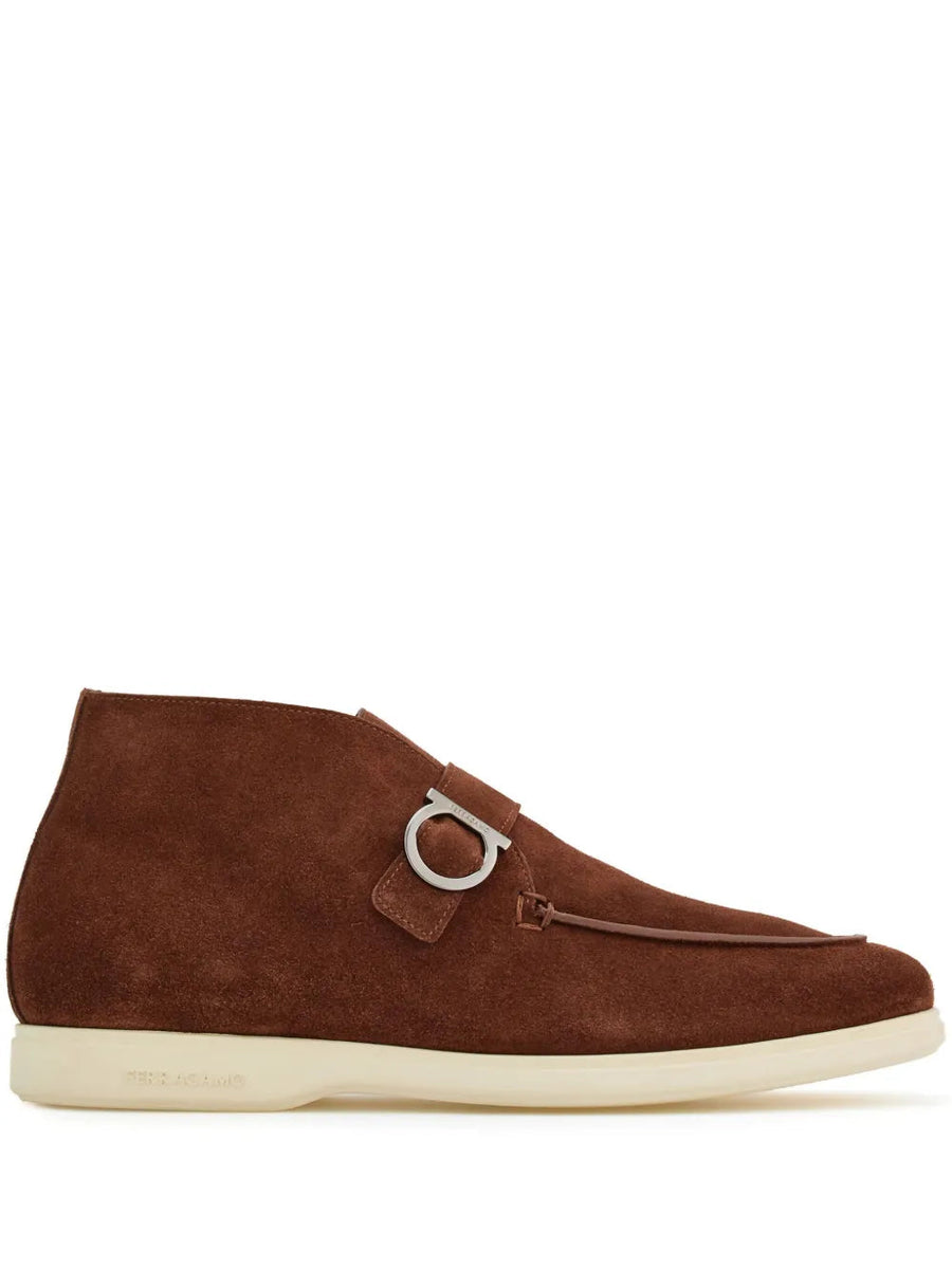 Ferragamo Calf suede boot in brown