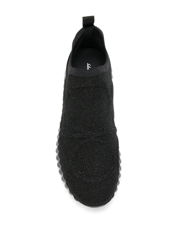 Ferragamo Knit sneaker in black
