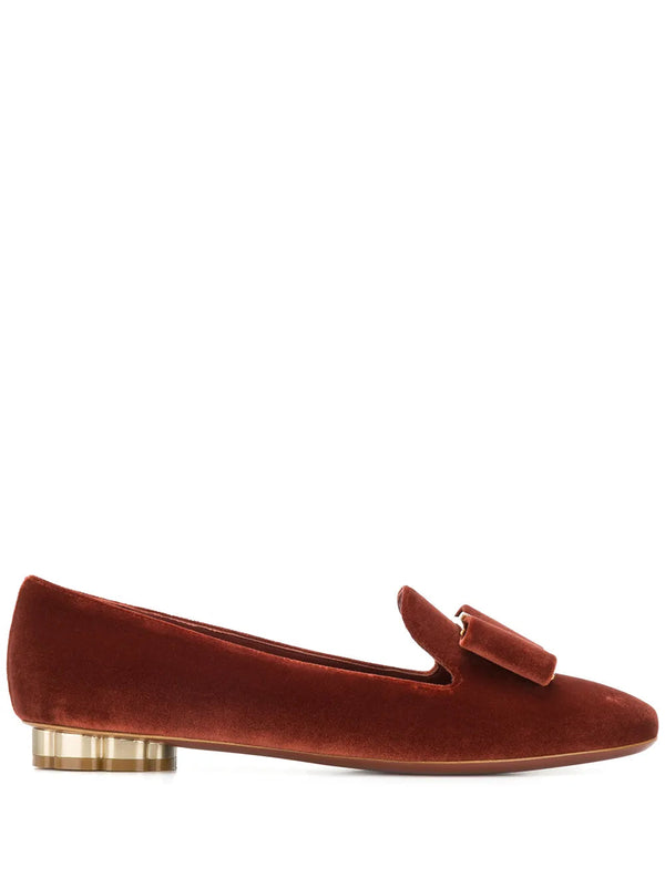 Ferragamo Velvet upper loafer in red
