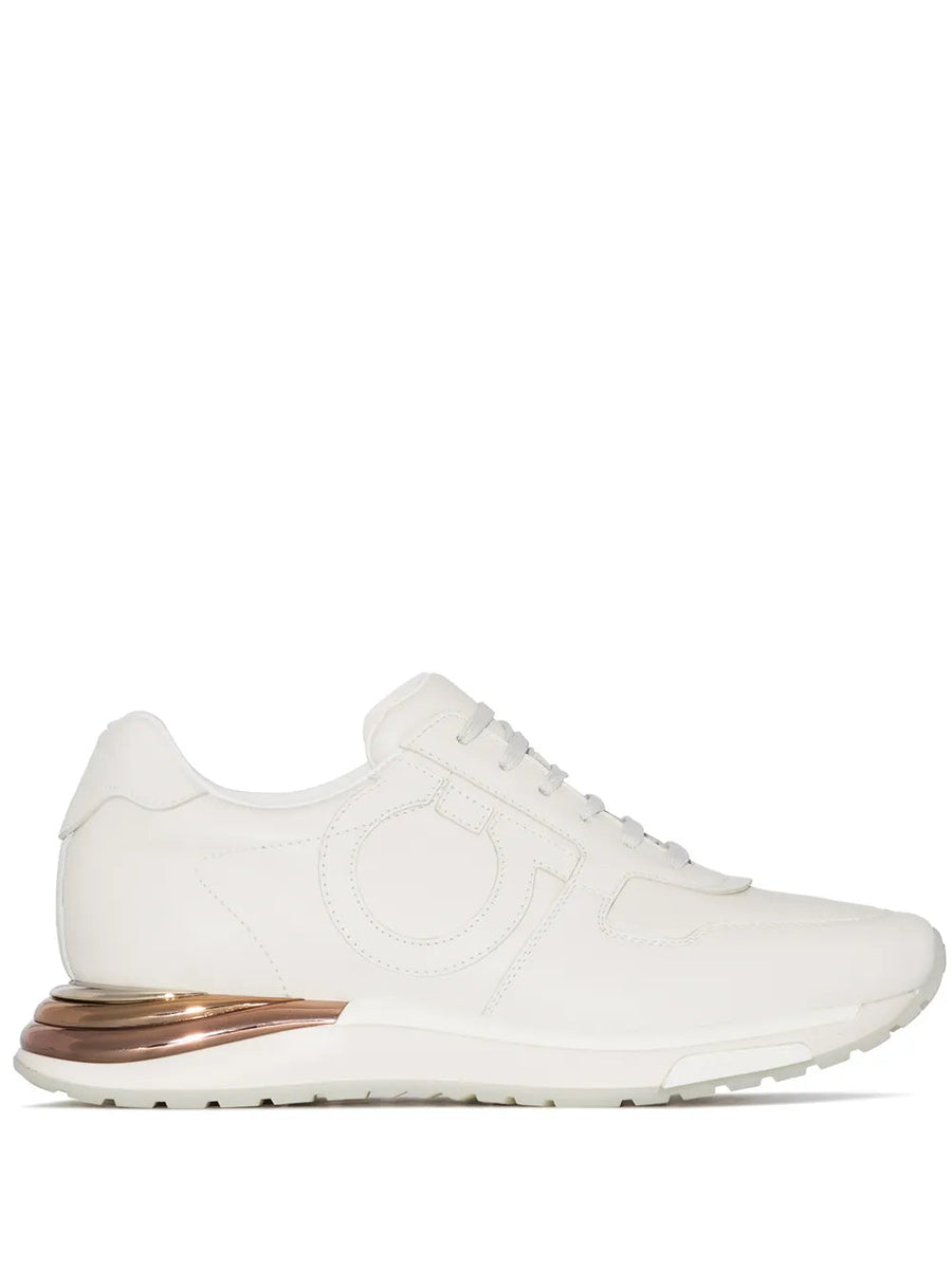 Ferragamo Leather sneaker in white