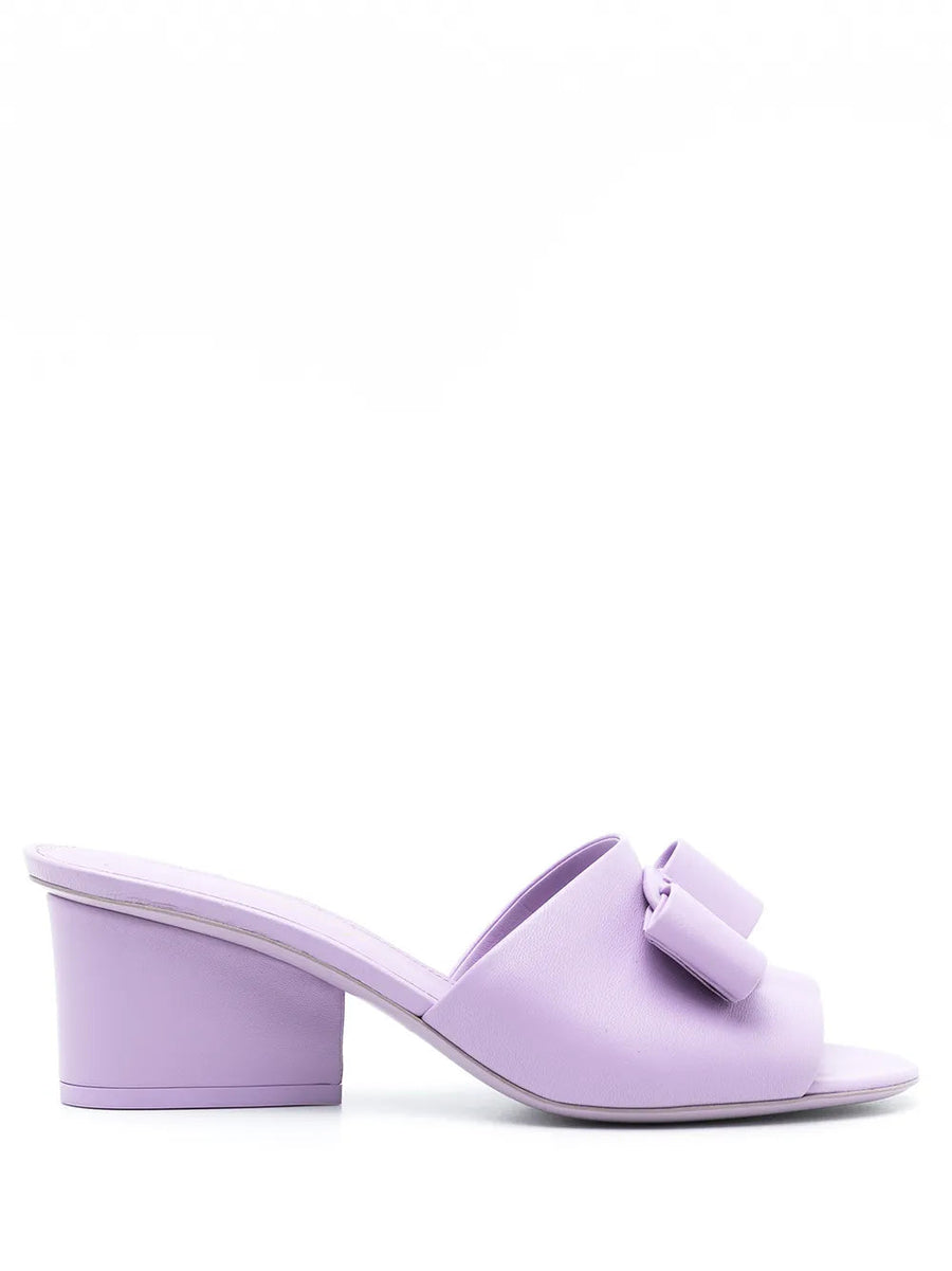 Ferragamo Leather mule in purple