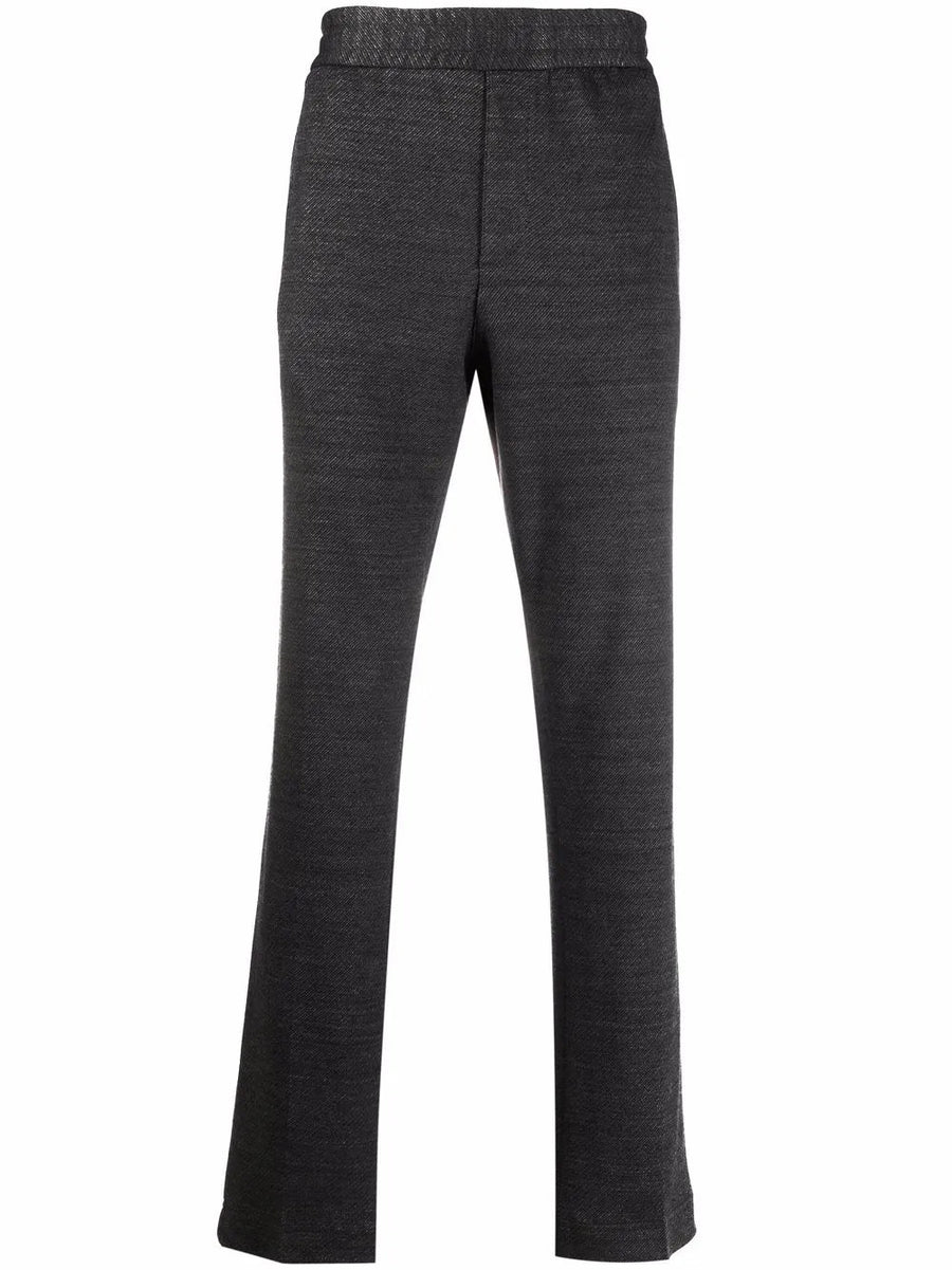 Ferragamo Virgin wool-linen blend trousers in gray