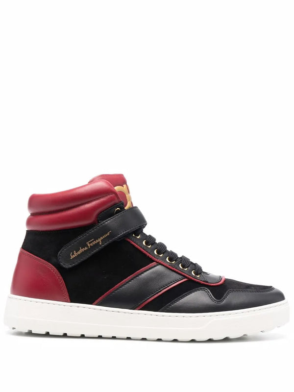 Ferragamo high-top sneaker in red
