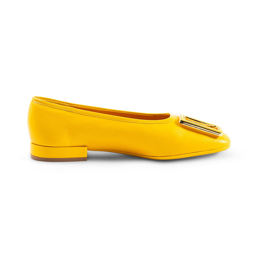 Ferragamo ballet flat in yellow