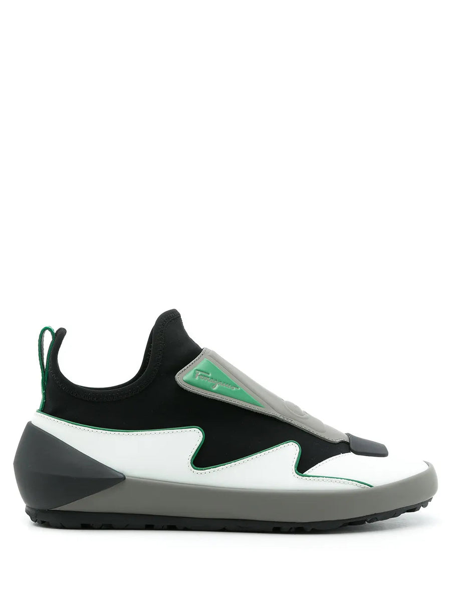 Ferragamo Calf leather sneaker in black