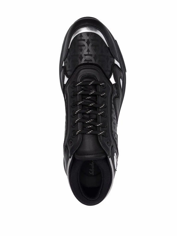Ferragamo Calf leather sneaker in black