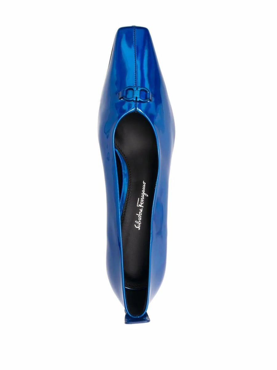 Ferragamo Lambskin heel in blue
