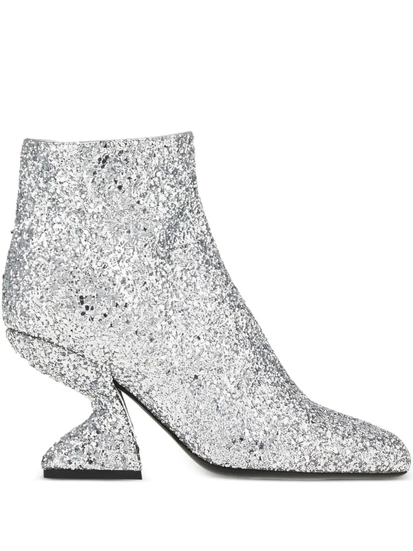 Ferragamo ankle boot in silver