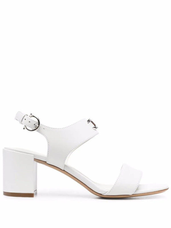 Ferragamo Leather sandal in white