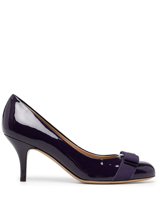 Ferragamo Patent leather pump in purple