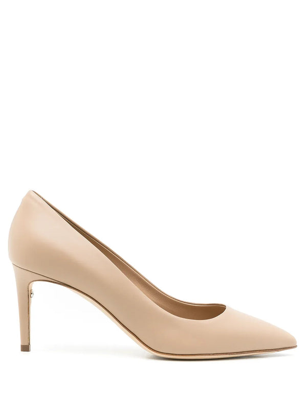 Ferragamo Leather pump in beige
