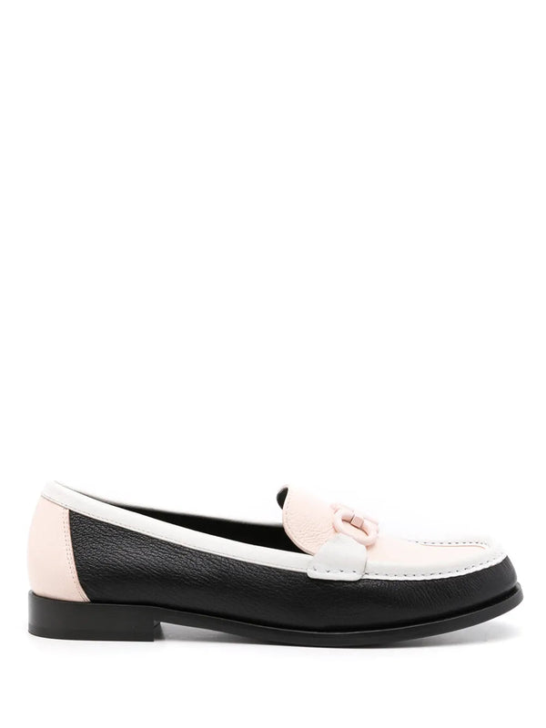 Ferragamo Goat skin/calf leather loafer in black