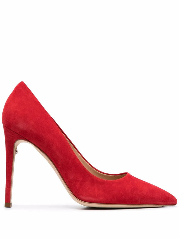 Ferragamo Suede pump in red