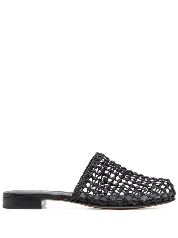 Ferragamo Leather mule in black