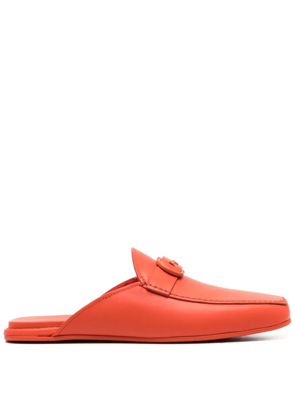 Ferragamo Leather slipper in orange