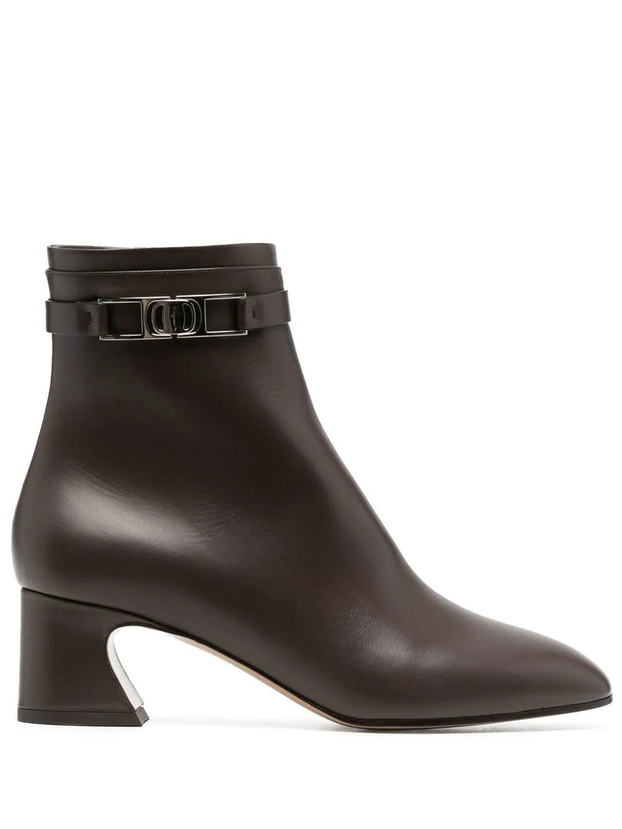 Ferragamo Calf leather ankle boot in brown